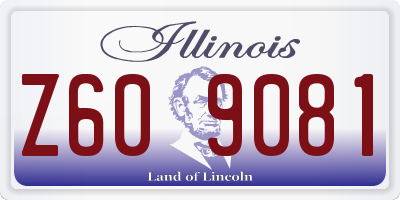 IL license plate Z609081