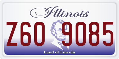 IL license plate Z609085