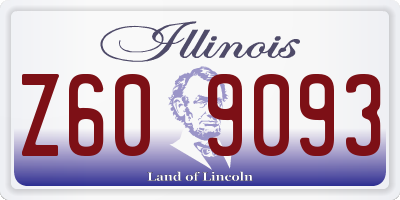 IL license plate Z609093
