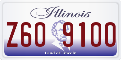 IL license plate Z609100