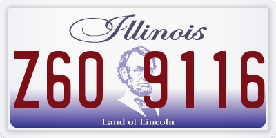 IL license plate Z609116