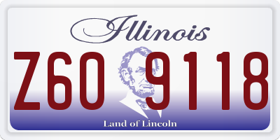 IL license plate Z609118