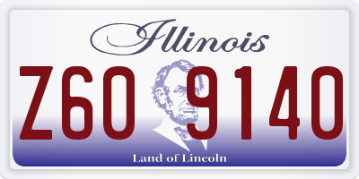 IL license plate Z609140