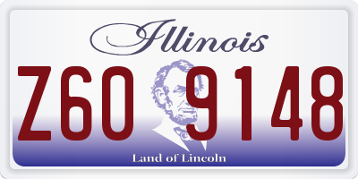 IL license plate Z609148