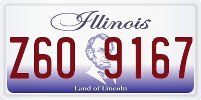 IL license plate Z609167