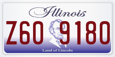 IL license plate Z609180