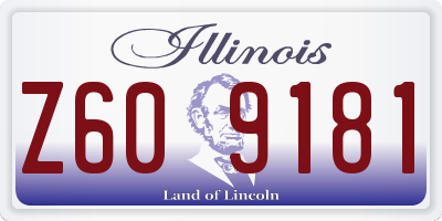 IL license plate Z609181