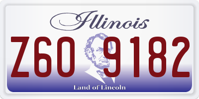 IL license plate Z609182