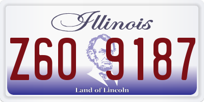 IL license plate Z609187