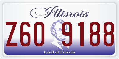 IL license plate Z609188
