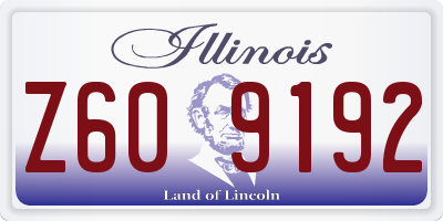 IL license plate Z609192