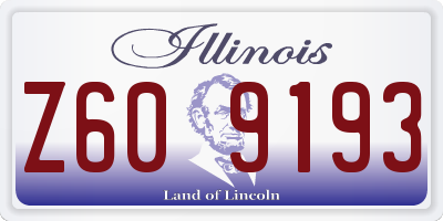 IL license plate Z609193