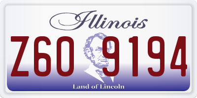 IL license plate Z609194