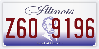 IL license plate Z609196