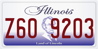 IL license plate Z609203
