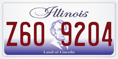 IL license plate Z609204