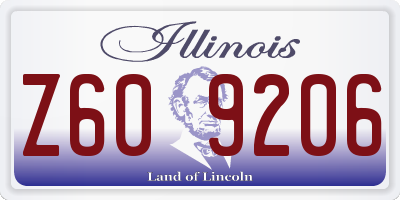 IL license plate Z609206