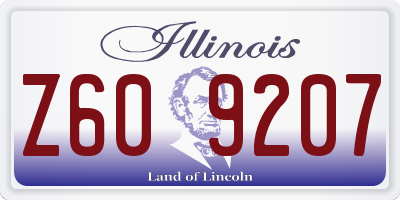 IL license plate Z609207