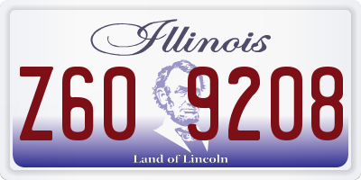 IL license plate Z609208