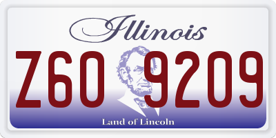 IL license plate Z609209