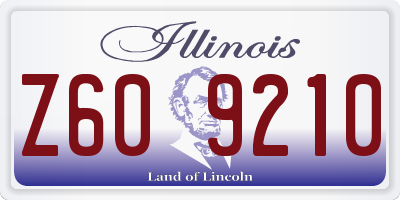 IL license plate Z609210