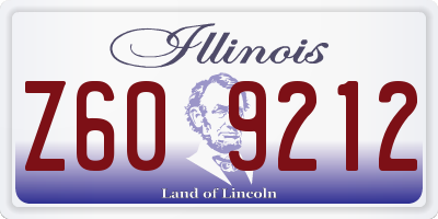 IL license plate Z609212