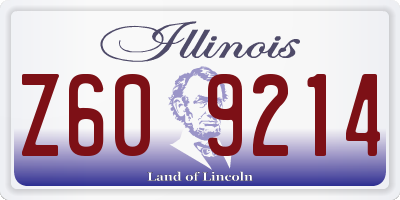 IL license plate Z609214