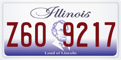 IL license plate Z609217