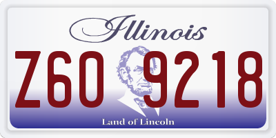 IL license plate Z609218