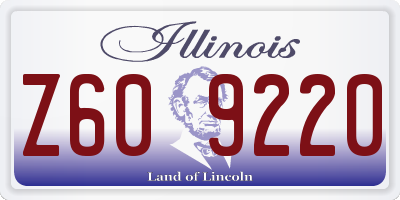 IL license plate Z609220