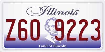IL license plate Z609223