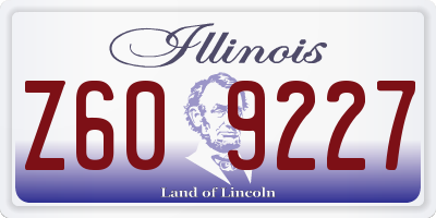 IL license plate Z609227