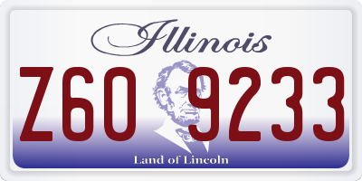 IL license plate Z609233