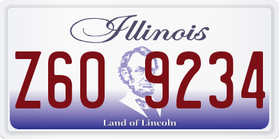 IL license plate Z609234