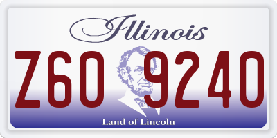 IL license plate Z609240