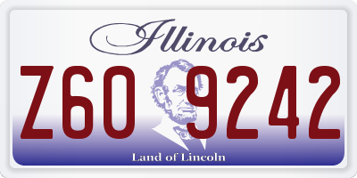 IL license plate Z609242