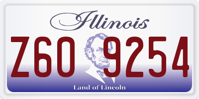 IL license plate Z609254