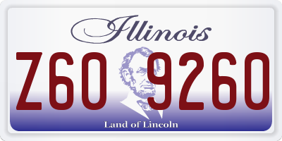 IL license plate Z609260
