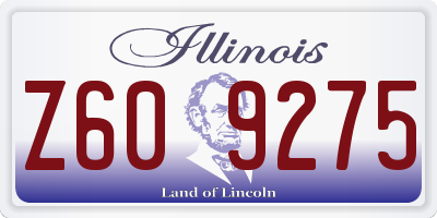 IL license plate Z609275