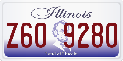 IL license plate Z609280