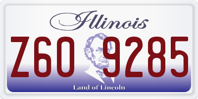 IL license plate Z609285