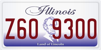 IL license plate Z609300