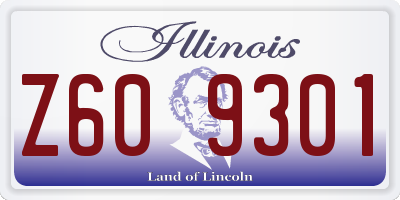 IL license plate Z609301