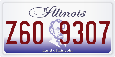 IL license plate Z609307