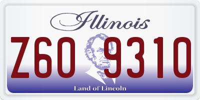 IL license plate Z609310