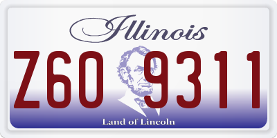 IL license plate Z609311
