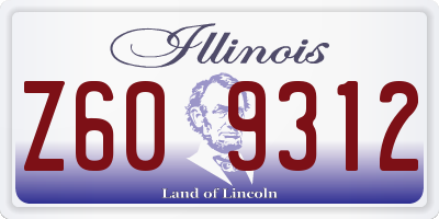 IL license plate Z609312