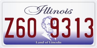IL license plate Z609313