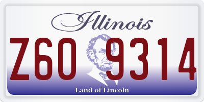 IL license plate Z609314