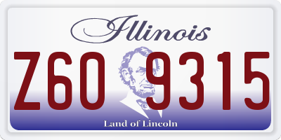 IL license plate Z609315